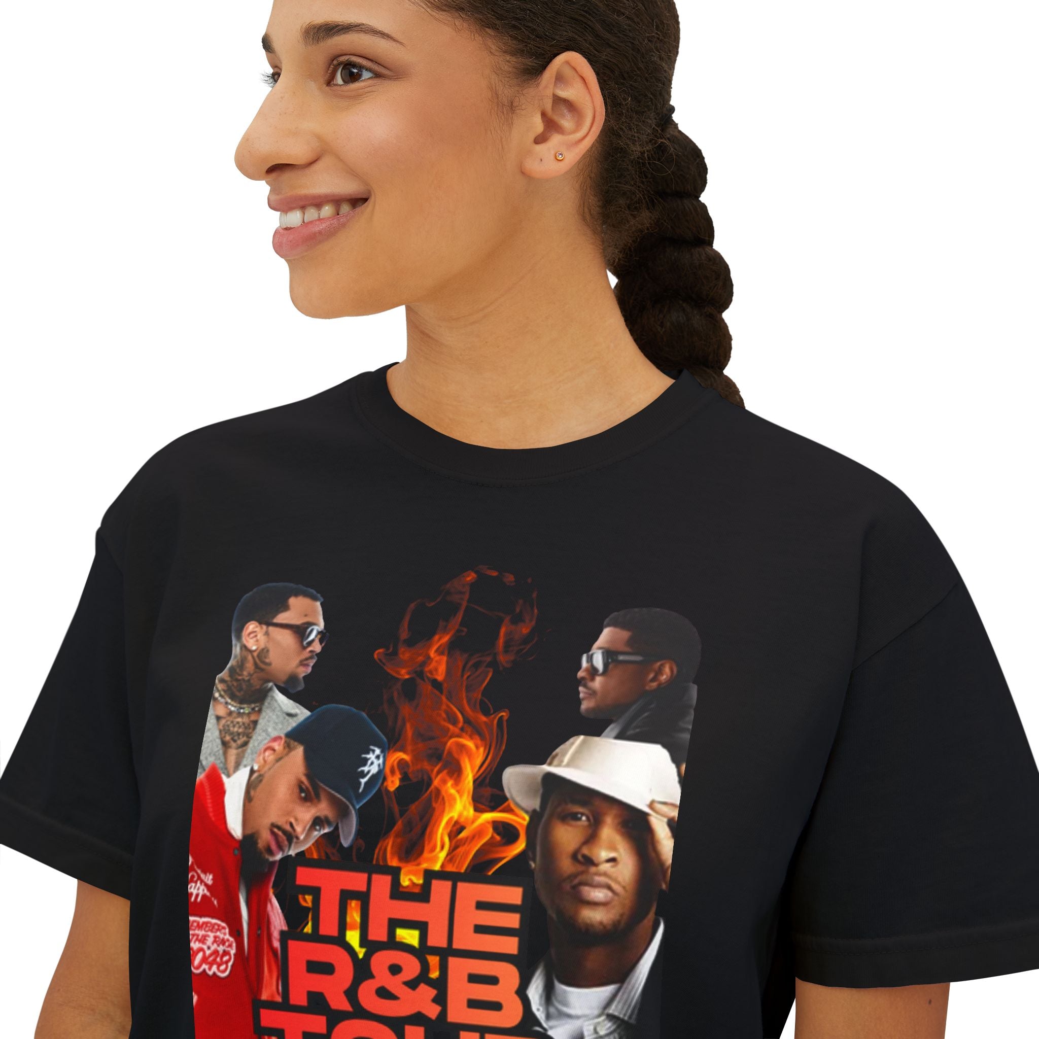 RnB Tour Graphic Boxy Tee — 'The RnB Tour' Concert Shirt
