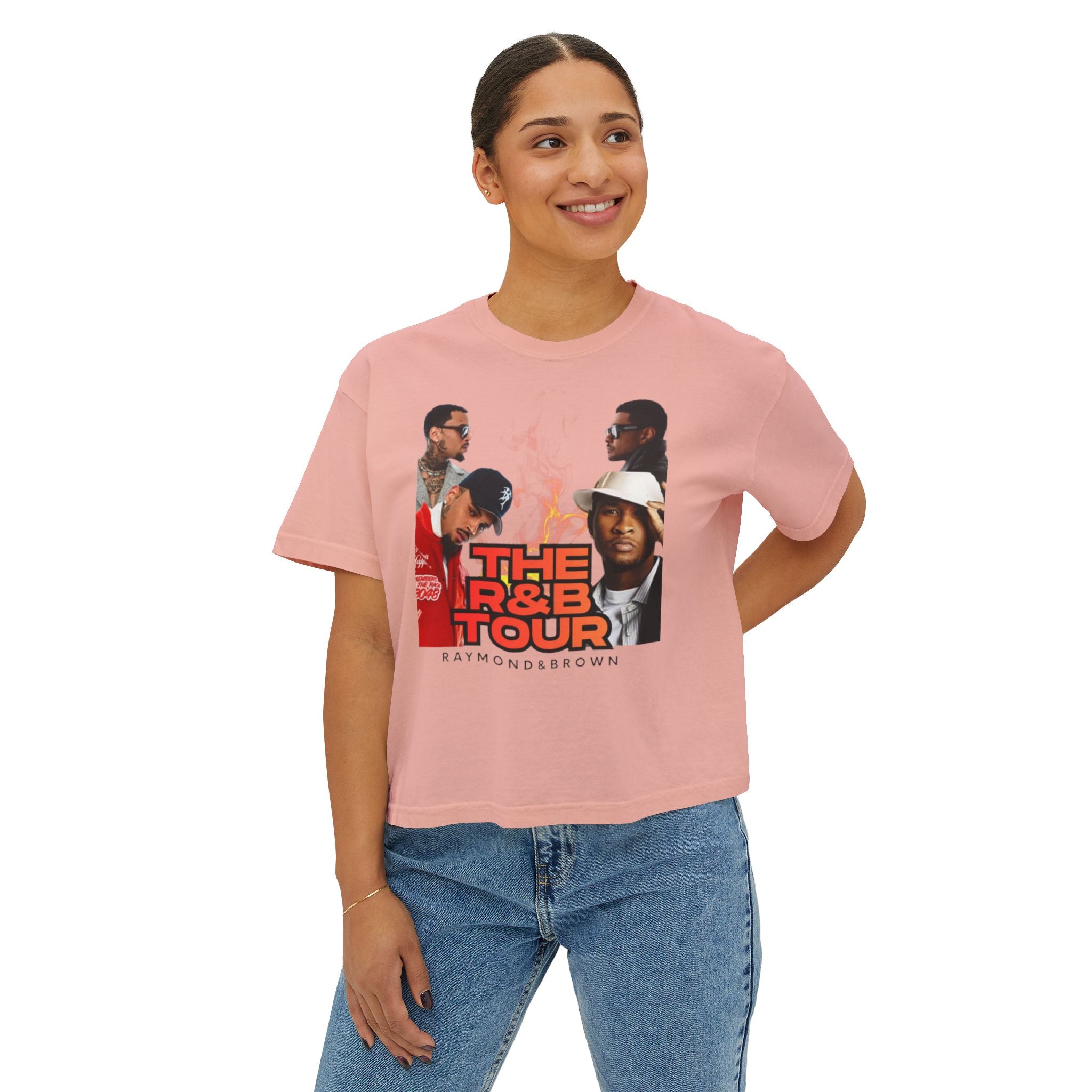 RnB Tour Graphic Boxy Tee — 'The RnB Tour' Concert Shirt